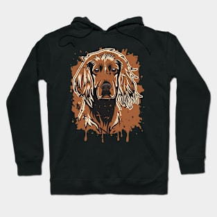 Irish Setter Splatter Art with Light Accents Hoodie